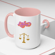 'Libra' Zodiac Accent Coffee Mug