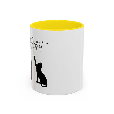 'Paws and Reflect' Cats Accent Coffee Mug