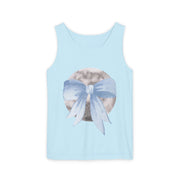 Moon Wrapped In Bow Unisex Tank Top
