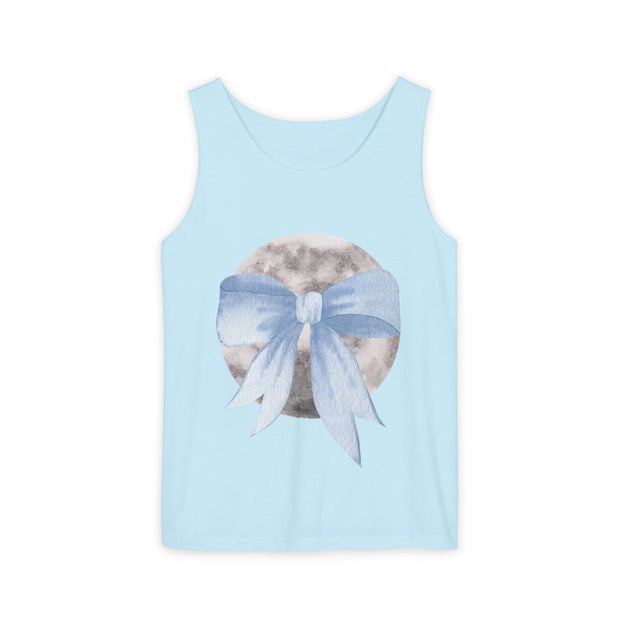 Moon Wrapped In Bow Unisex Tank Top