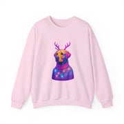 Neon Labrador Reindeer Sweater Sweatshirt | Colorful Dog Christmas Crewneck