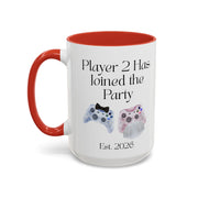'Player 2 Has Joined The Party' 'Est. 2026' Accent Coffee Mug