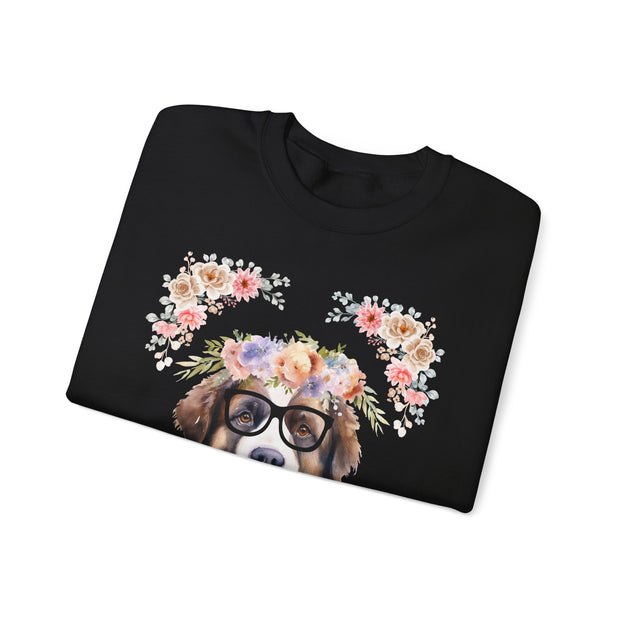 Geeky Goddess Saint Bernard Unisex Crewneck Sweatshirt