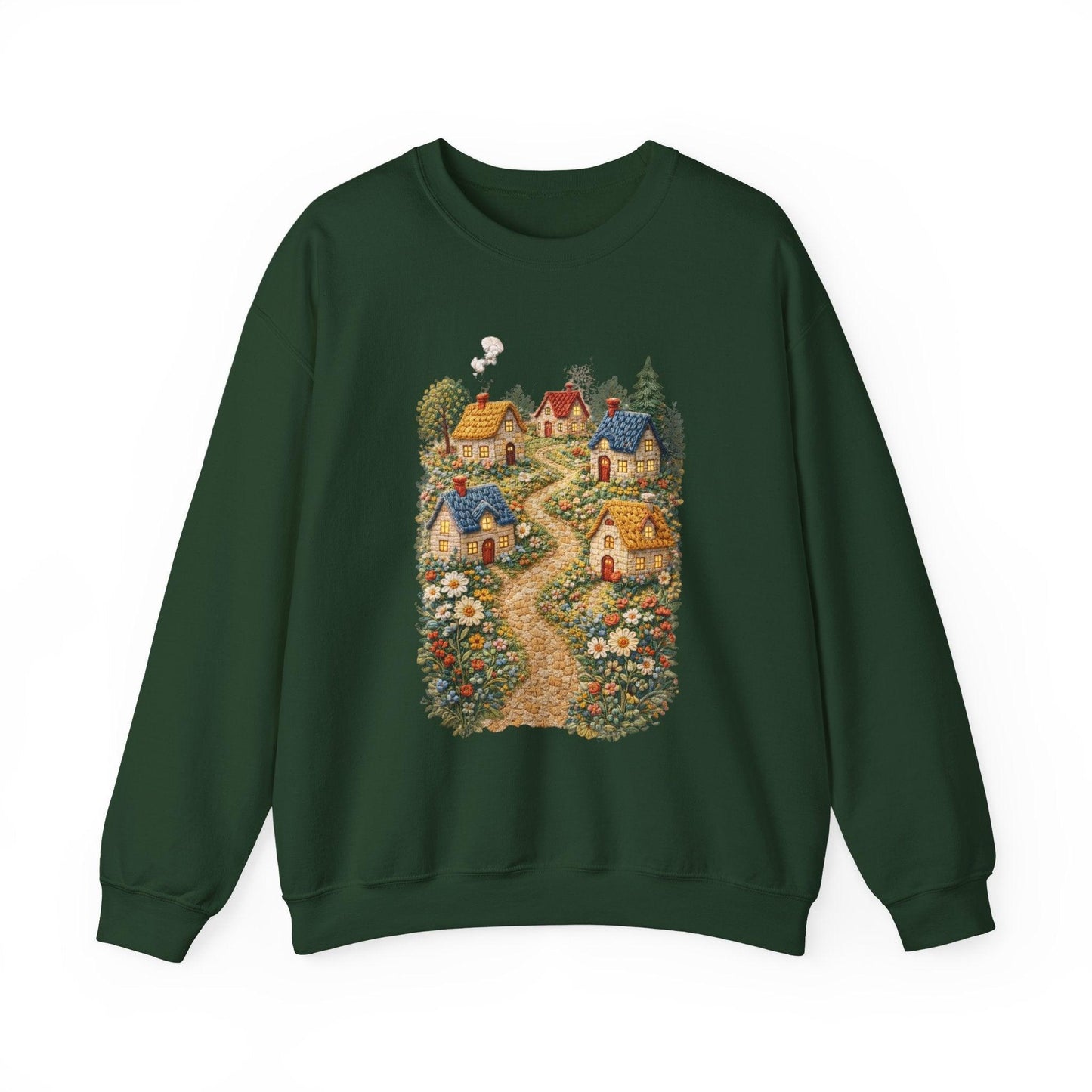 Cozy Cottage Pathway Sweatshirt | Country Village Scenic Crewneck
