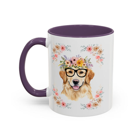 Geeky Goddess Golden Retriever Accent Coffee Mug
