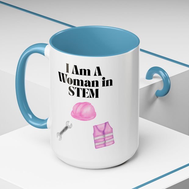 'I Am A Woman In STEM' Engineer Accent Coffee Mug