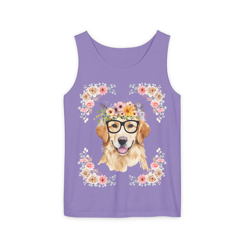 Geeky Goddess Golden Retriever Unisex Tank Top