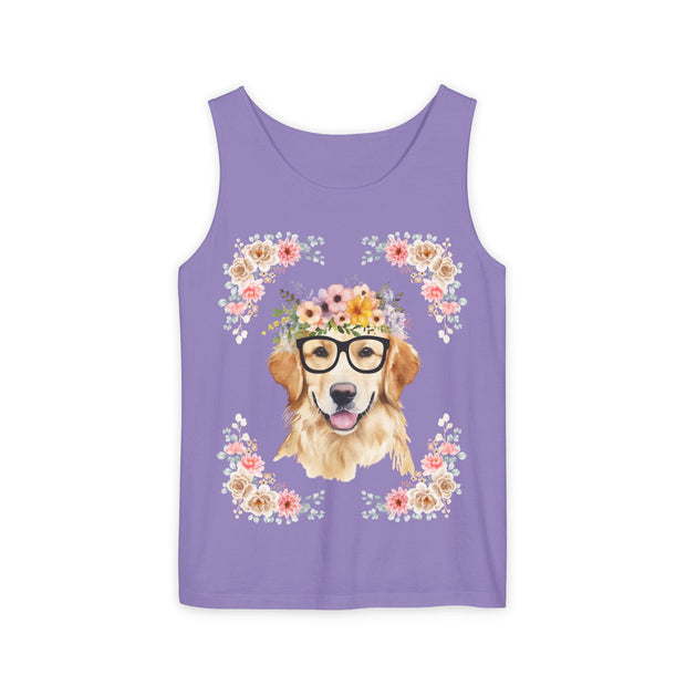 Geeky Goddess Golden Retriever Unisex Tank Top