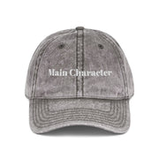 'Main Character' Vintage Embroidered Cap