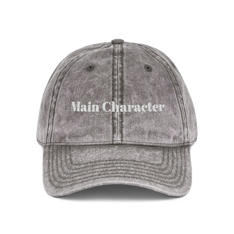 'Main Character' Vintage Embroidered Cap