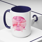 Pink Planet Wrapped In A Bow Accent Coffee Mug