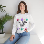 'This Bride Needs Boba' Unisex Crewneck Sweatshirt