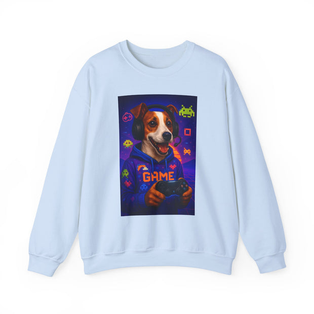 Gaming Jack Russell Controller sweatshirt | Retro Arcade Gamer Puppy Graphic