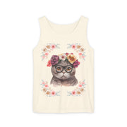 Geeky Goddess Dark Gray Cat Unisex Tank Top