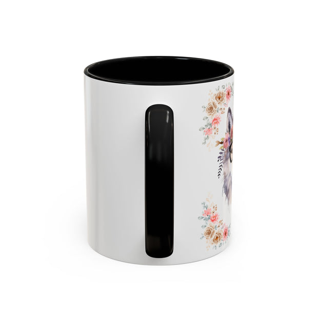 Geeky Goddess Wolf Accent Coffee Mug