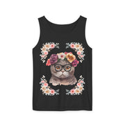 Geeky Goddess Dark Gray Cat Unisex Tank Top