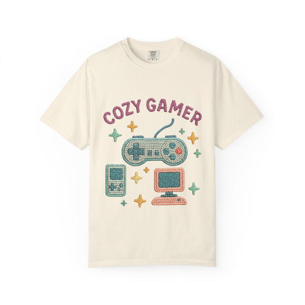 Cozy Gamer T-Shirt, Unisex Retro Gaming Tee, Video Game Lover Shirt, Perfect for Gamers, Gift for Birthdays and Holidays