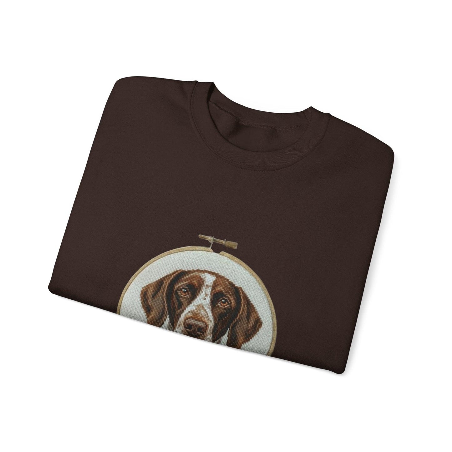 German Pointer Portrait sweatshirt | Dog Head Embroidery Hoop Design