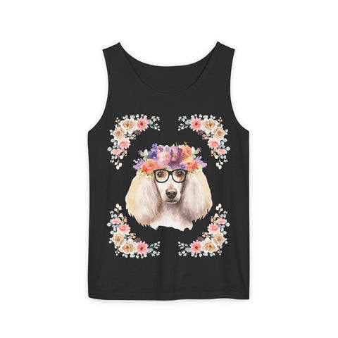 Geeky Goddess French Poodle Unisex Tank Top