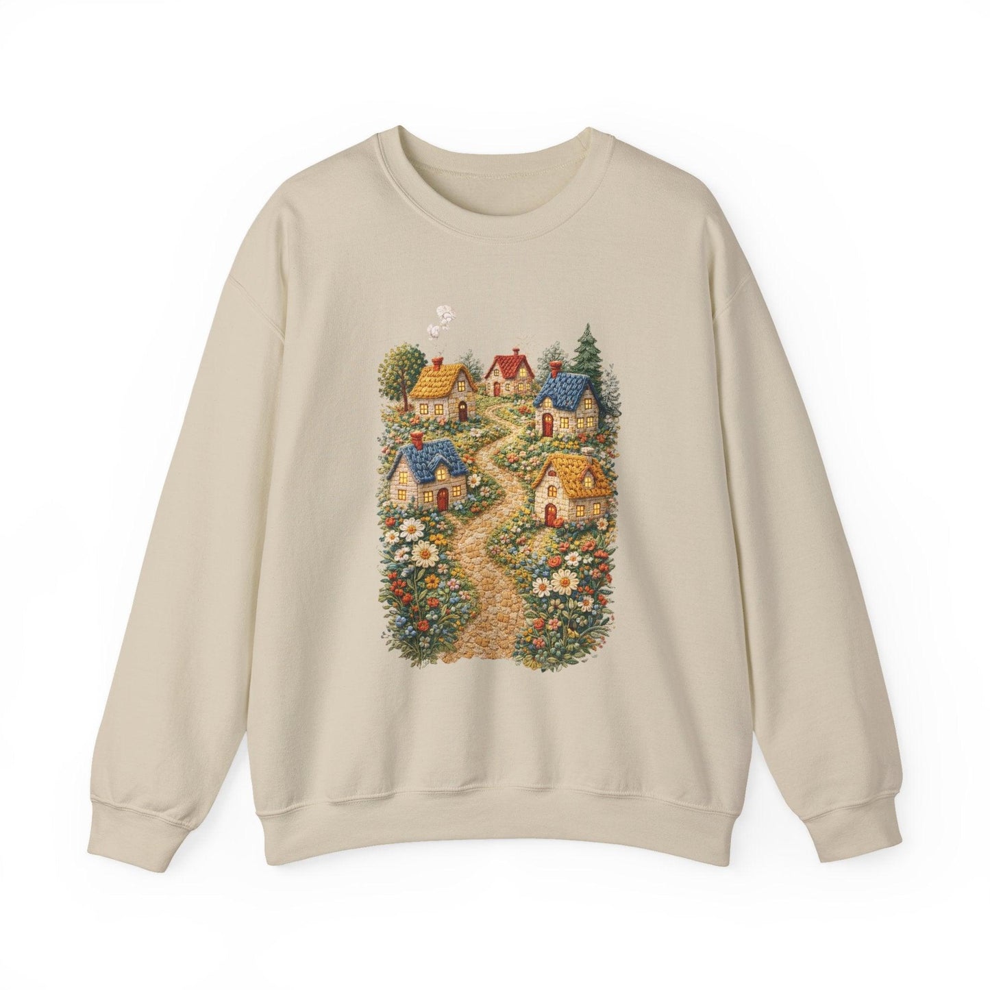 Cozy Cottage Pathway Sweatshirt | Country Village Scenic Crewneck