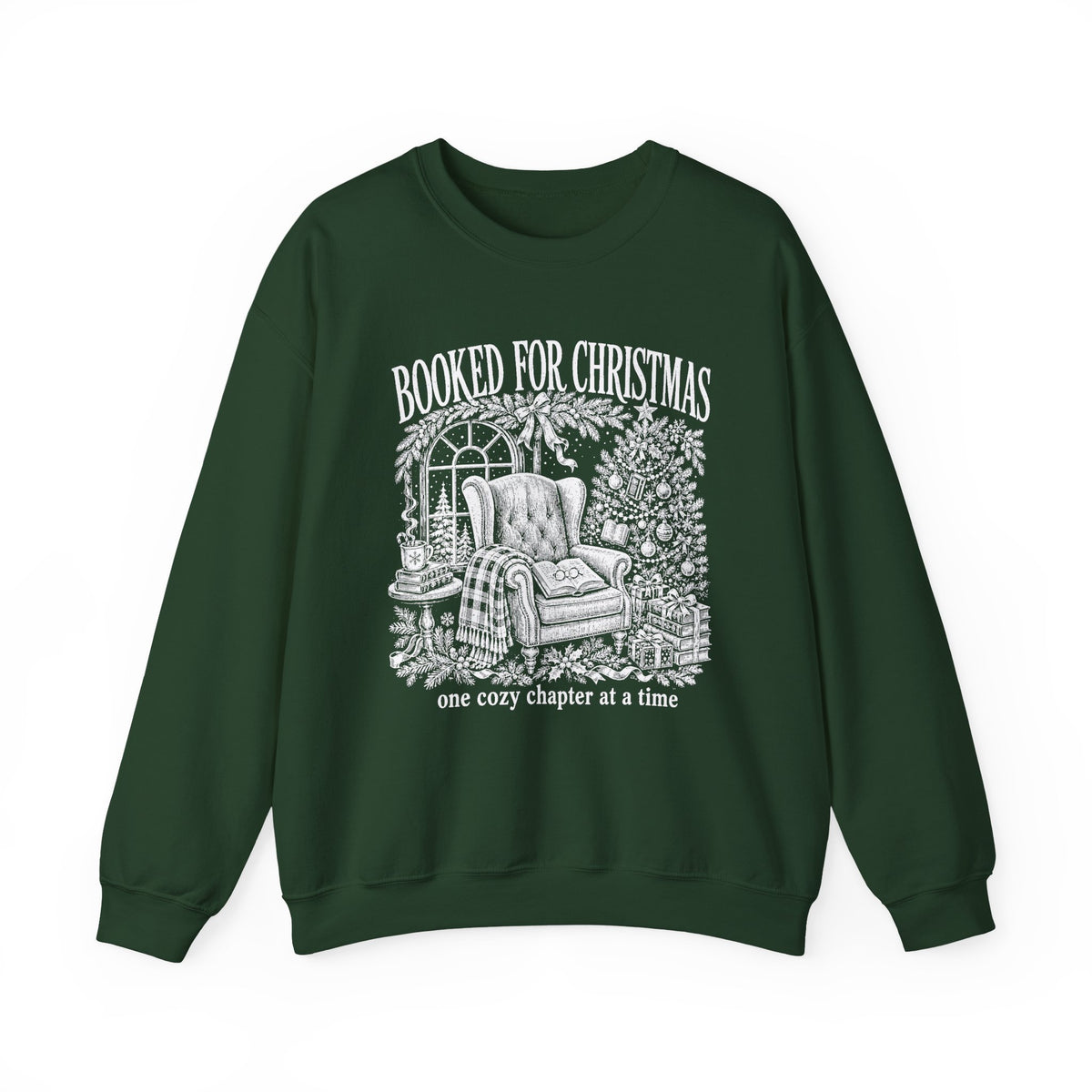 Booked for Christmas Sweatshirt, Book Lover Christmas Crewneck, Cozy Reader Sweater, Bookish Holiday Shirt, BookTok Christmas Gift