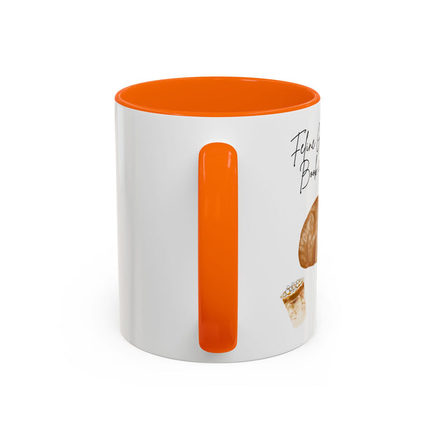 'Feline Good With A Book & Brew' Accent Coffee Mug