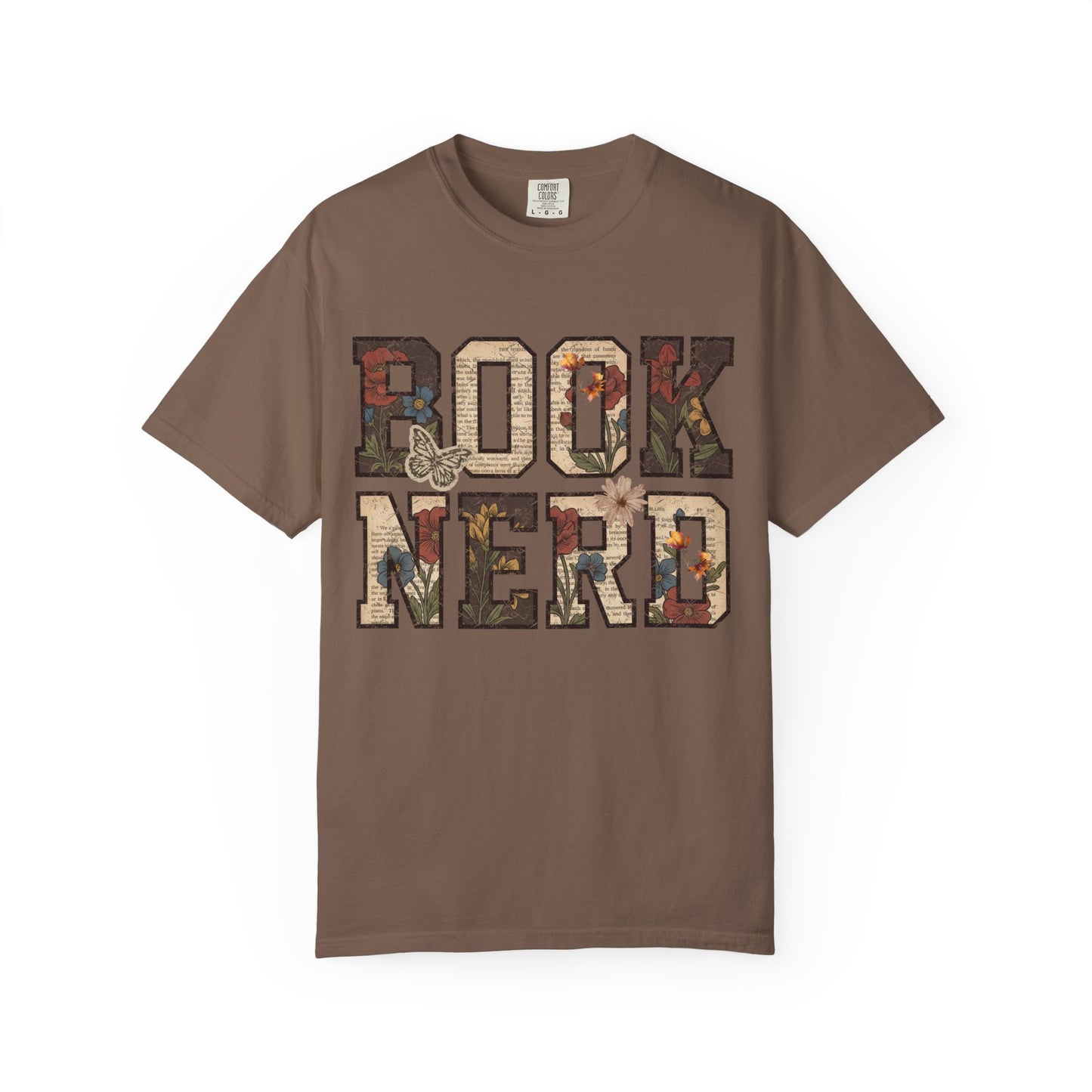 Book Nerd T-Shirt | Vintage Collage Lettering, Reading Lover Tee