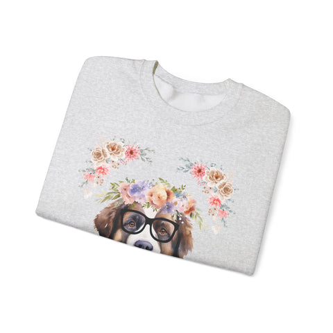 Geeky Goddess Saint Bernard Unisex Crewneck Sweatshirt