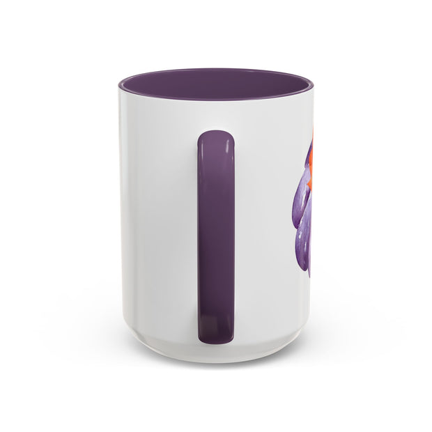 Purple Pumpkin Wrapped In A Bow Accent Coffee Mug