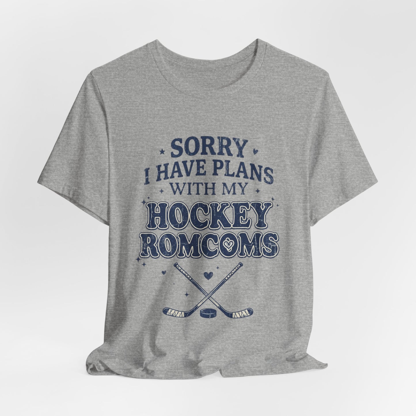 Sorry I Have Plans With My Hockey Romcoms Shirt, Hockey Romance Booktok Tee, Sports Romance Reader Sweatshirt