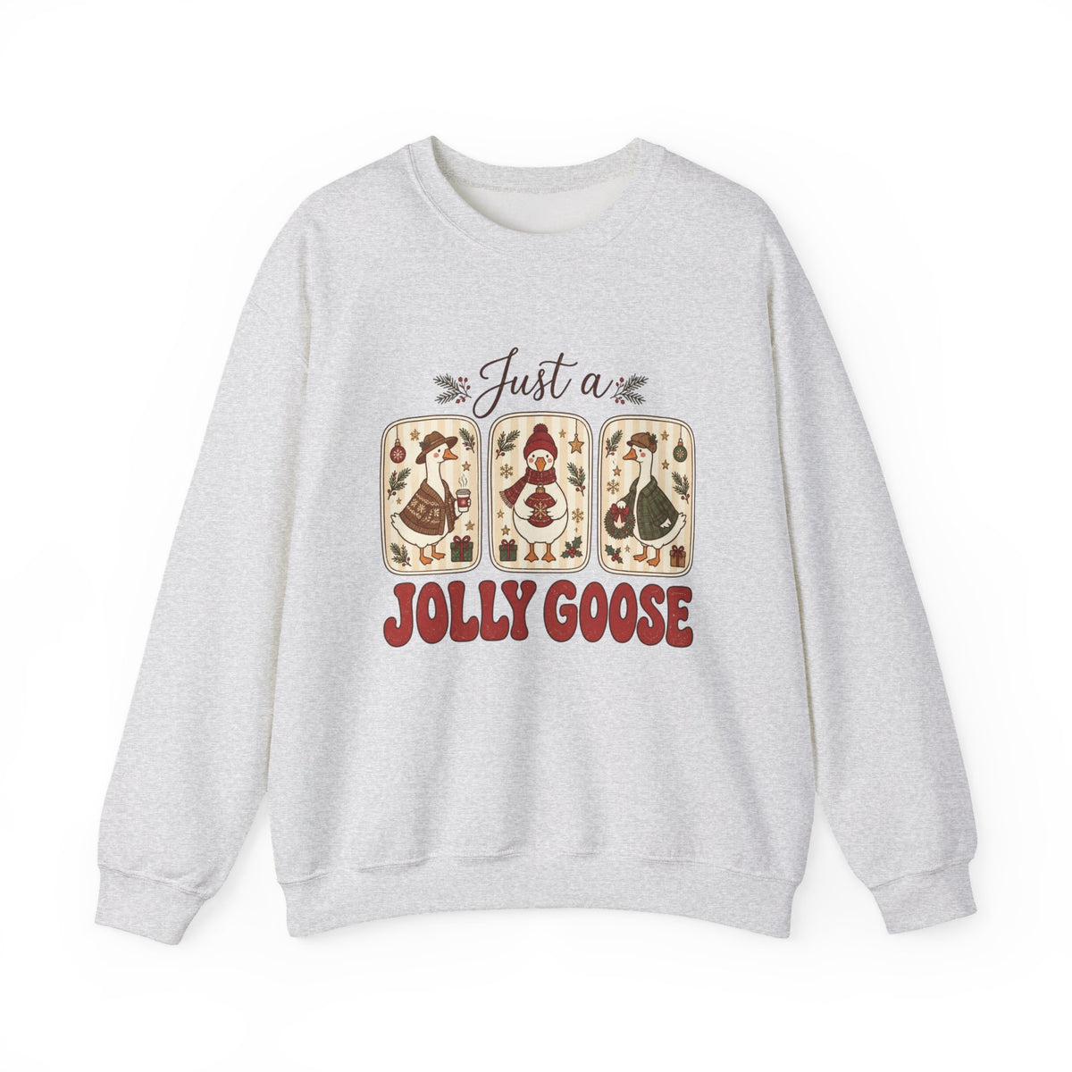 Just a Jolly Goose sweatshirt | Retro folk art goose design