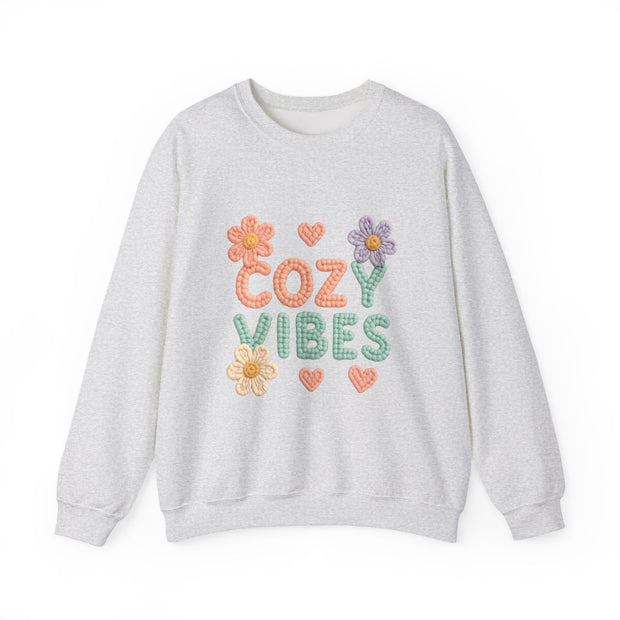 Cozy Vibes Sweatshirt - Perfect for Relaxing, Gifts, Spring Fashion, Casual Wear, Family Gatherings