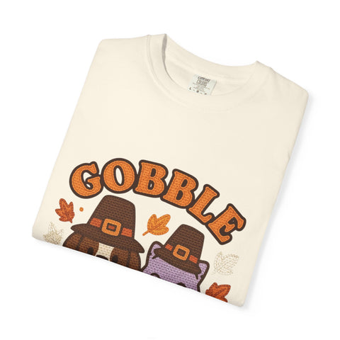 Thanksgiving Gobble Squad T-shirt, Unisex Tee for Pet Lovers, Fall Apparel, Thanksgiving Celebration, Cute Animal Shirt, Seasonal Gift