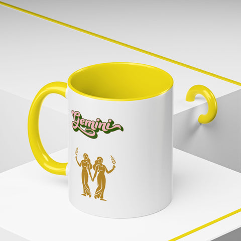 'Gemini' Zodiac Accent Coffee Mug