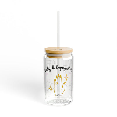 'Geeky & Engaged AF' Sipper Glass