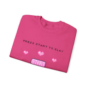 'Press Start to Slay' Unisex Crewneck Sweatshirt