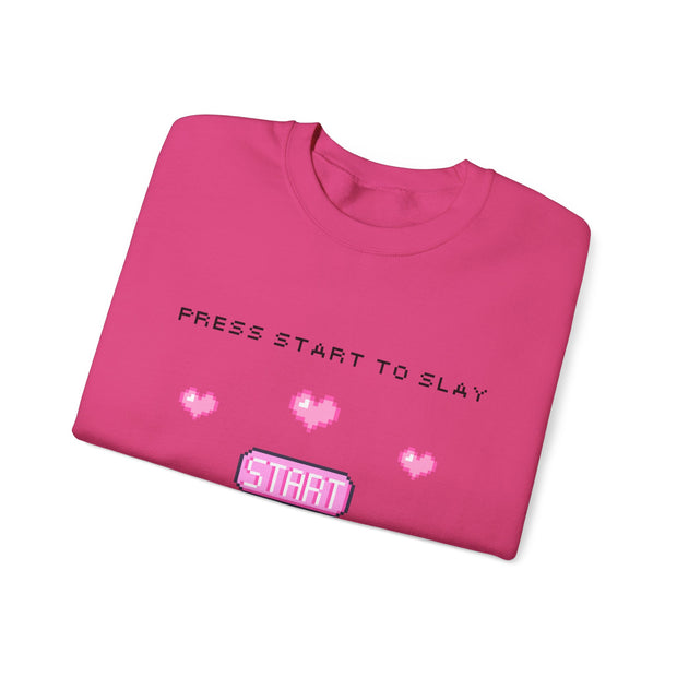 'Press Start to Slay' Unisex Crewneck Sweatshirt