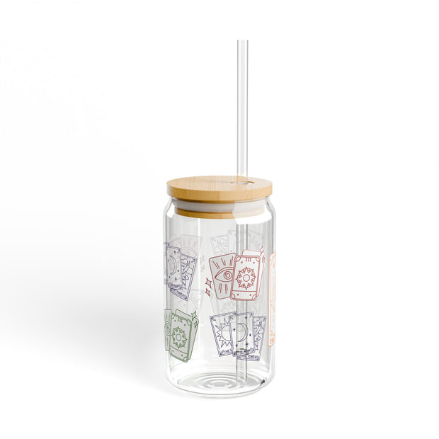 'The Strength' Tarot Card Sipper Glass