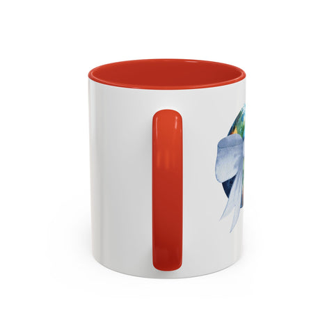 Earth Wrapped In A Bow Accent Coffee Mug