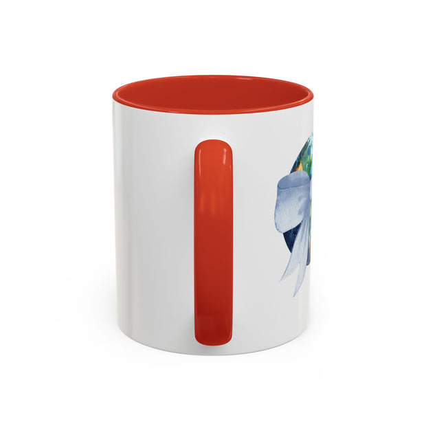 Earth Wrapped In A Bow Accent Coffee Mug