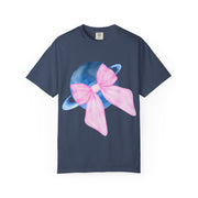 Blue Saturn Wrapped In Pink Bow Unisex T-Shirt