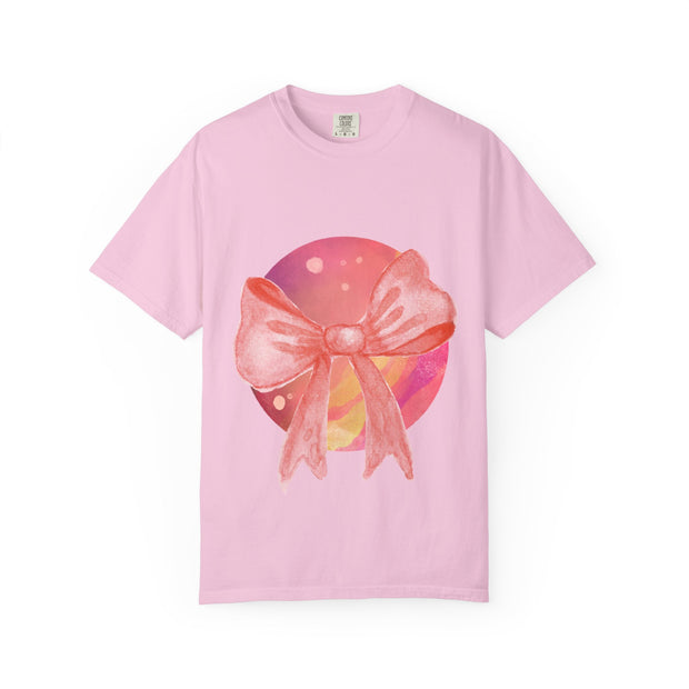 Pink/Yellow Planet Wrapped In Bow Unisex T-Shirt