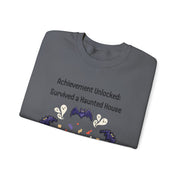 'Achievement Unlocked: Survived A Haunted House' Unisex Crewneck Sweatshirt