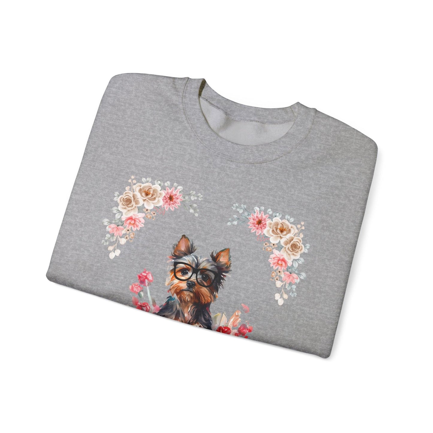 Geeky Goddess Yorkie Unisex Crewneck Sweatshirt