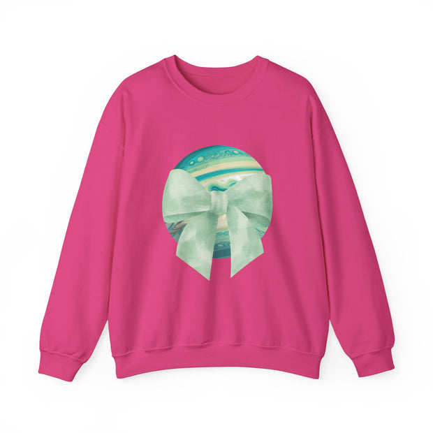Green Planet Wrapped In A Bow Unisex Crewneck Sweatshirt