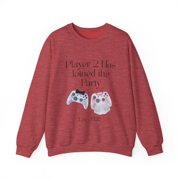 'Player 2 Has Joined The Party' 'Est. 2026' Unisex Crewneck Sweatshirt