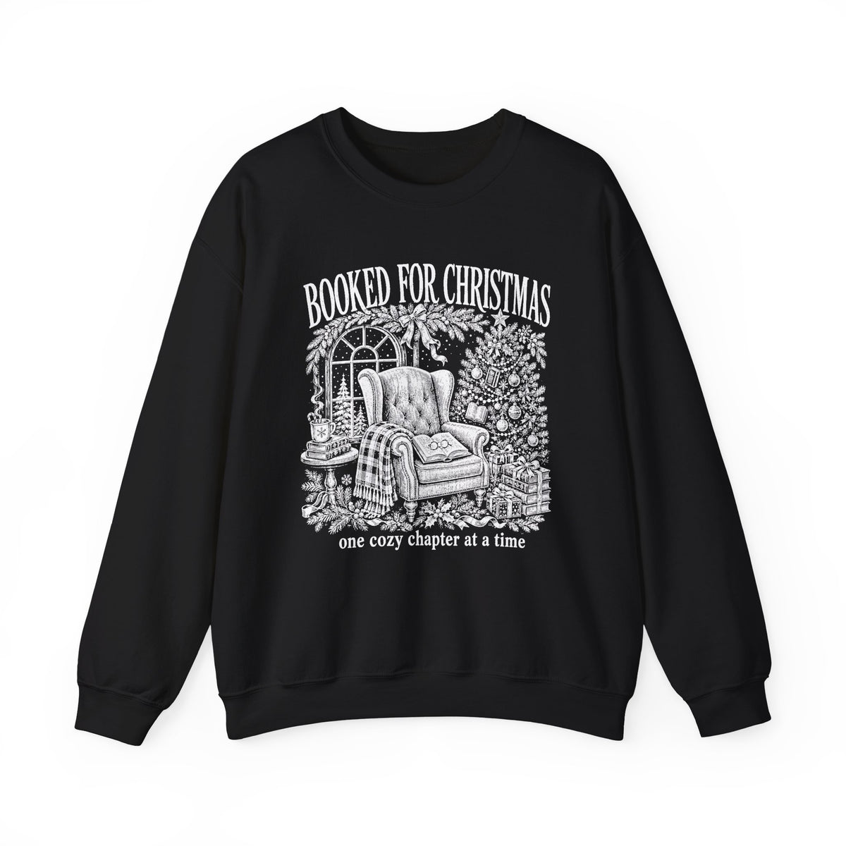 Booked for Christmas Sweatshirt, Book Lover Christmas Crewneck, Cozy Reader Sweater, Bookish Holiday Shirt, BookTok Christmas Gift