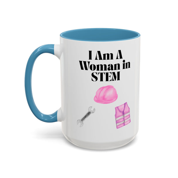 'I Am A Woman In STEM' Engineer Accent Coffee Mug