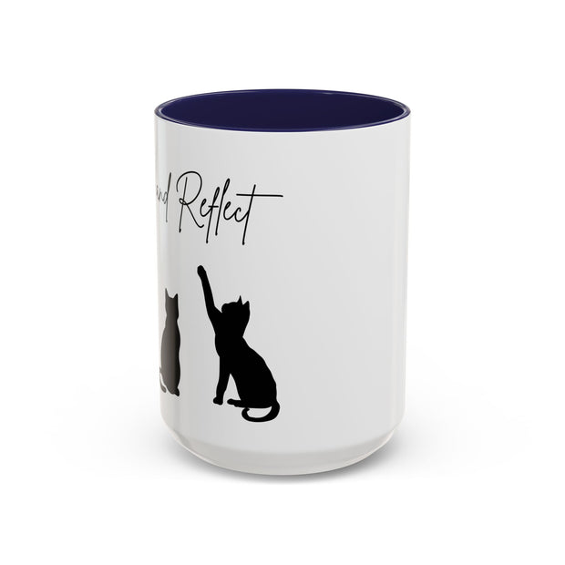 'Paws and Reflect' Cats Accent Coffee Mug