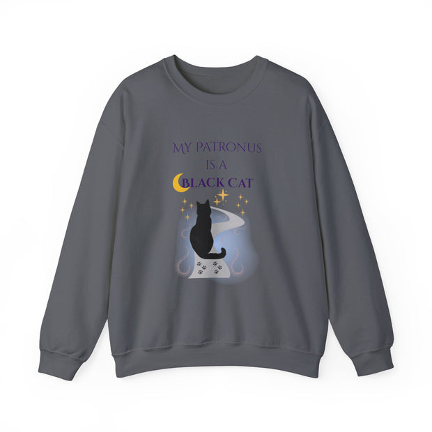 'My Patronus Is A Black Cat' Unisex Crewneck Sweatshirt